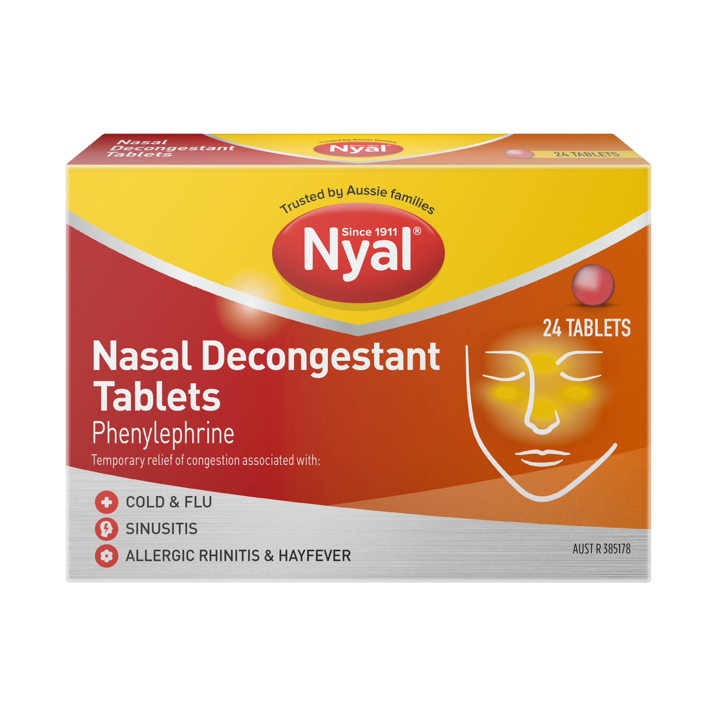 Nyal Nasal Decongestant Tablets 24 Pack